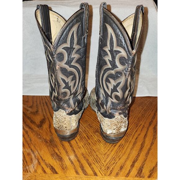 Vintage Tony Lama Diamondback Rattlesnake Cowboy Boots 9.5D Western Style 8845 main image 11